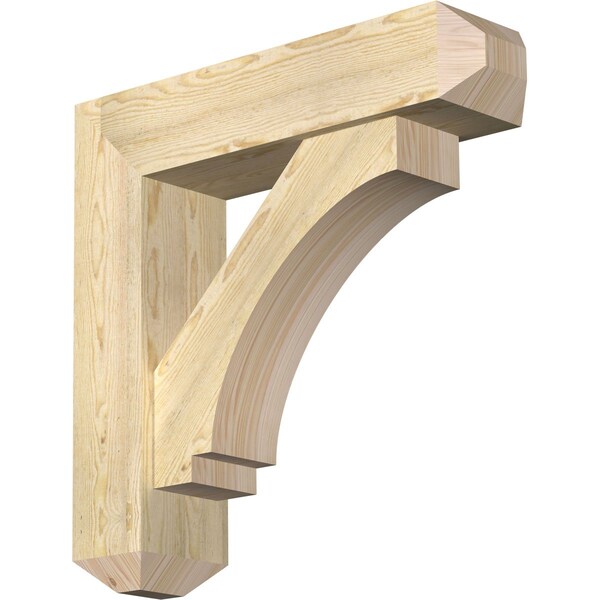 Ekena Millwork Imperial Craftsman Rough Sawn Bracket w/ Offset Brace, Douglas Fir, 8"W x 32"D x 32"H BKT0806X32X32IMP04RDF - main